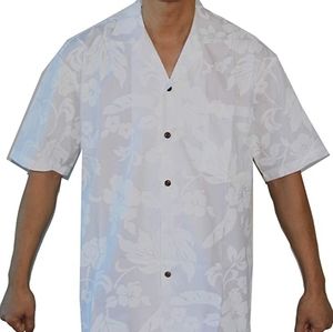Made in Hawaii! Men's Hibiscus Flower Classic Hawaiian Shirt Sz XXL